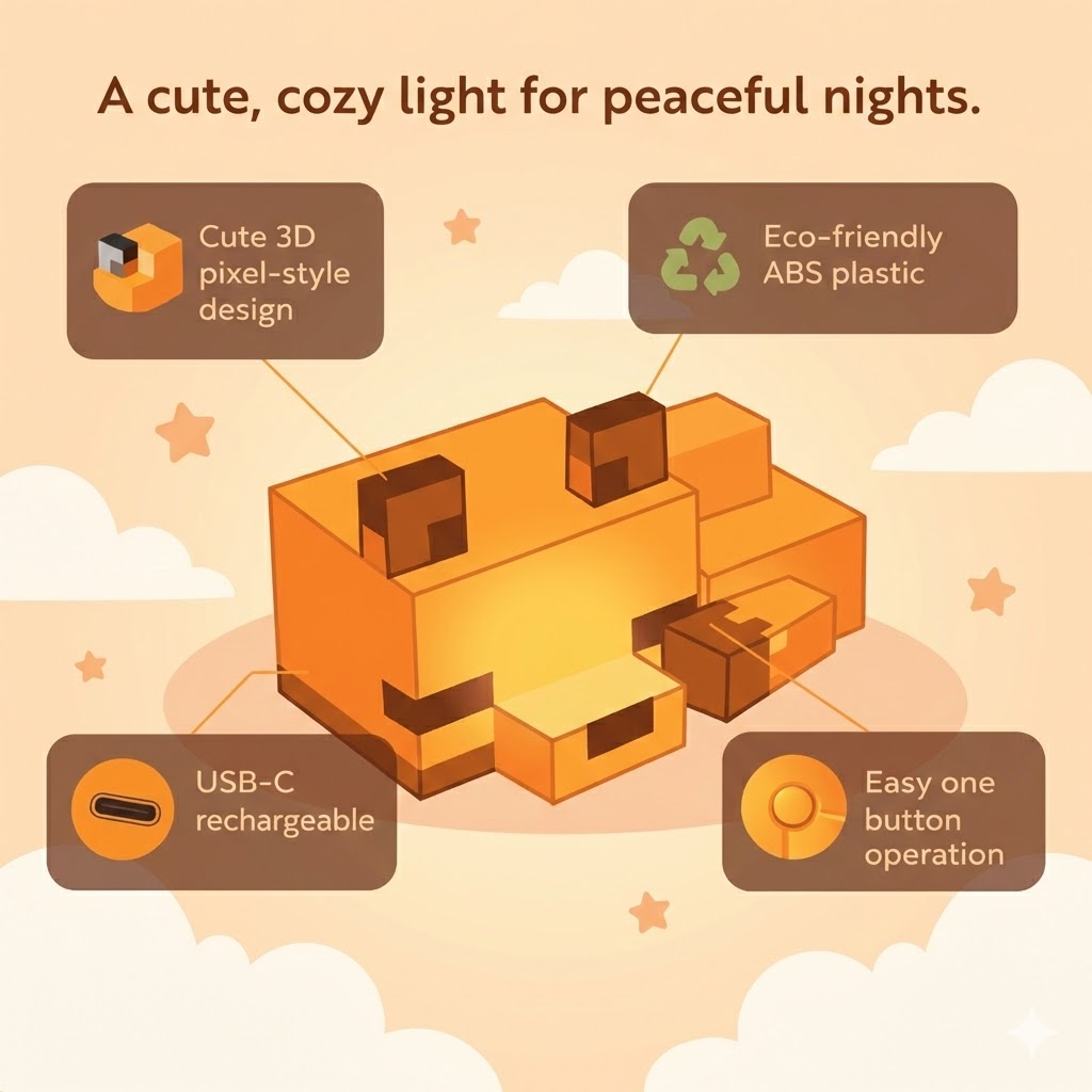 Sleeping Fox Night Light